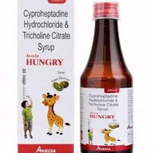 Hungry Syrup (Cyproheptadine Hydrochloride & Tricholine Citrate – Kiwi Flavour)