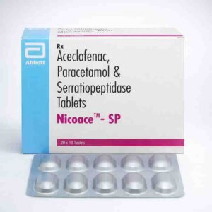 Nicoace-SP Tablet – Aceclofenac, Paracetamol & Serratiopeptidase