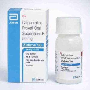 Zidime® 50 Dry Syrup – Cefpodoxime Proxetil Oral Suspension IP 50 mg