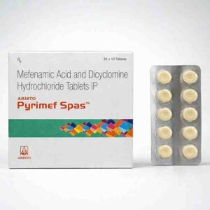 Pyrimef Spas Tablet – Mefenamic Acid & Dicyclomine Hydrochloride