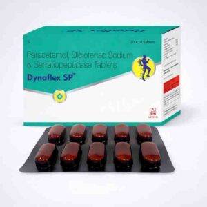 Dynaflex SP Tablet – Diclofenac Potassium, Paracetamol & Serratiopeptidase