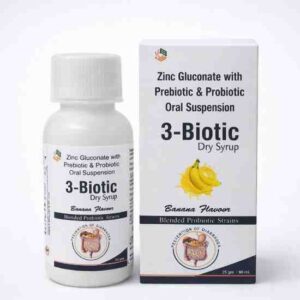 3-Biotic Dry Syrup – Zinc Gluconate with Prebiotic & Probiotic Oral Suspension