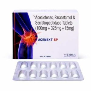 ACENEXT SP — Aceclofenac 100 mg + Paracetamol 325 mg + Serratiopeptidase 15 mg Tablets